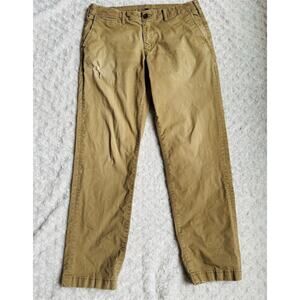 American Eagle ORIGINAL STRAIGHT LIVED IN KHAKI Cotton Pants Mens 32x30 Tan FLEX